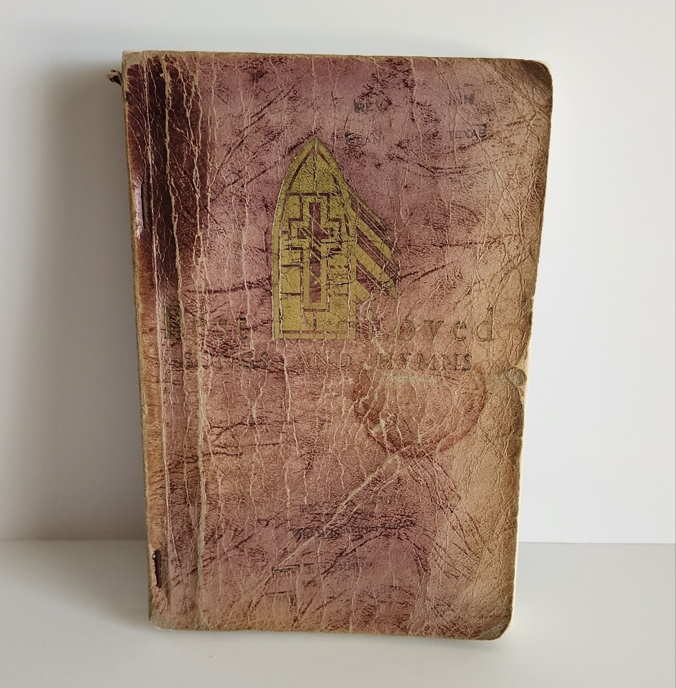 Vintage Hymnal Book with Cross Design Paperback